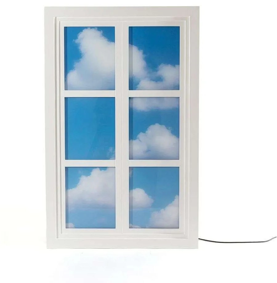 Seletti - Window 3 Applique da Parete/Piantana White/Light BlueSeletti