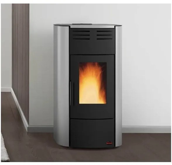 Termostufa a pellet 19 kW La Nordica-Extraflame mod. Raffaella Idro 2.0 argento