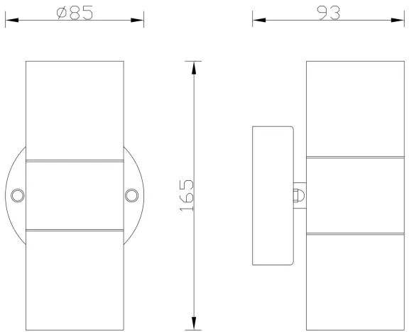 Globo 3201W-2 - Applique da esterno JAICY 2xGU10/35W/230V IP44