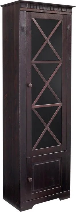 Vetrina in legno di pino marrone scuro 180x35 cm Lisa - Støraa