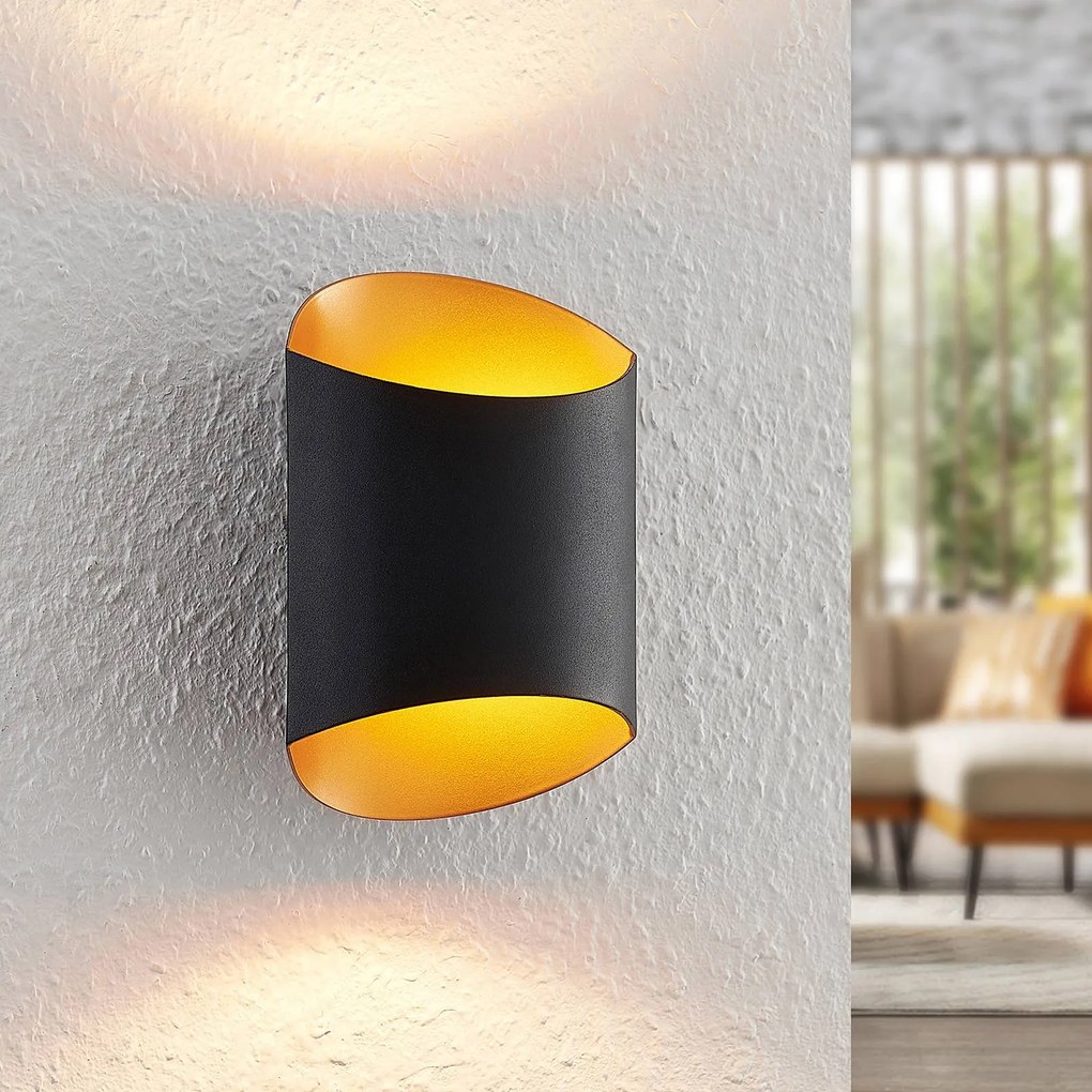 Arcchio Ayaz applique LED, nero-oro