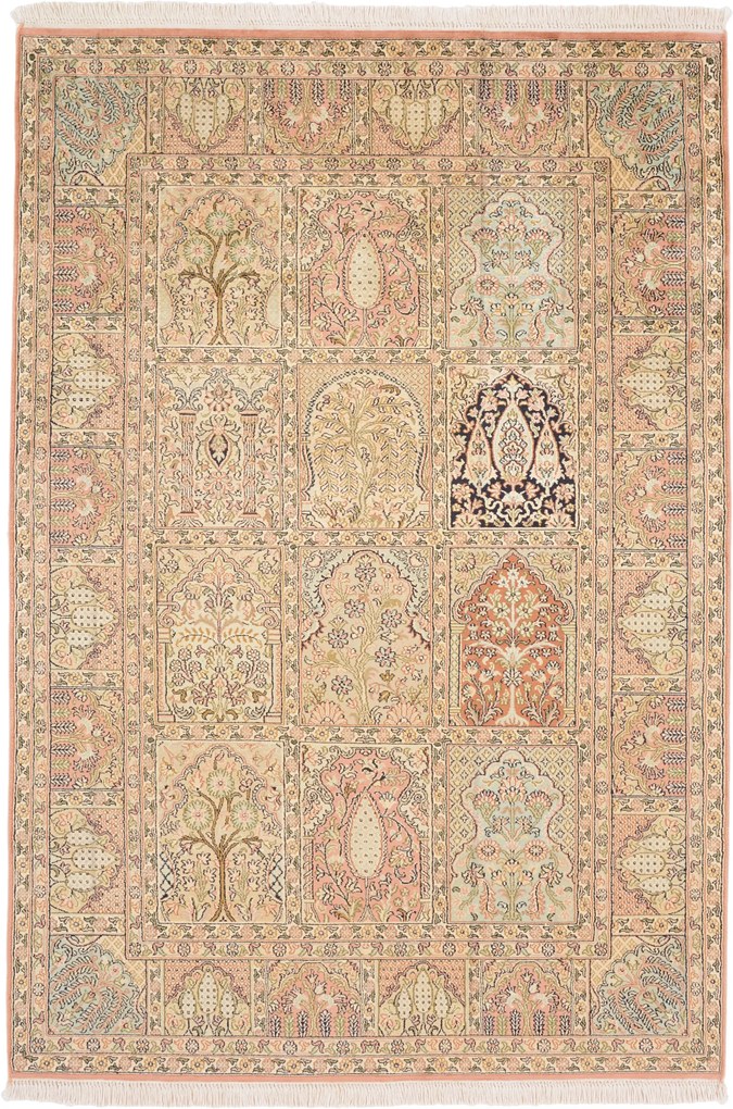 Cashmere Silk Tappeto 120 x 180 (Indian) Annodato A Mano