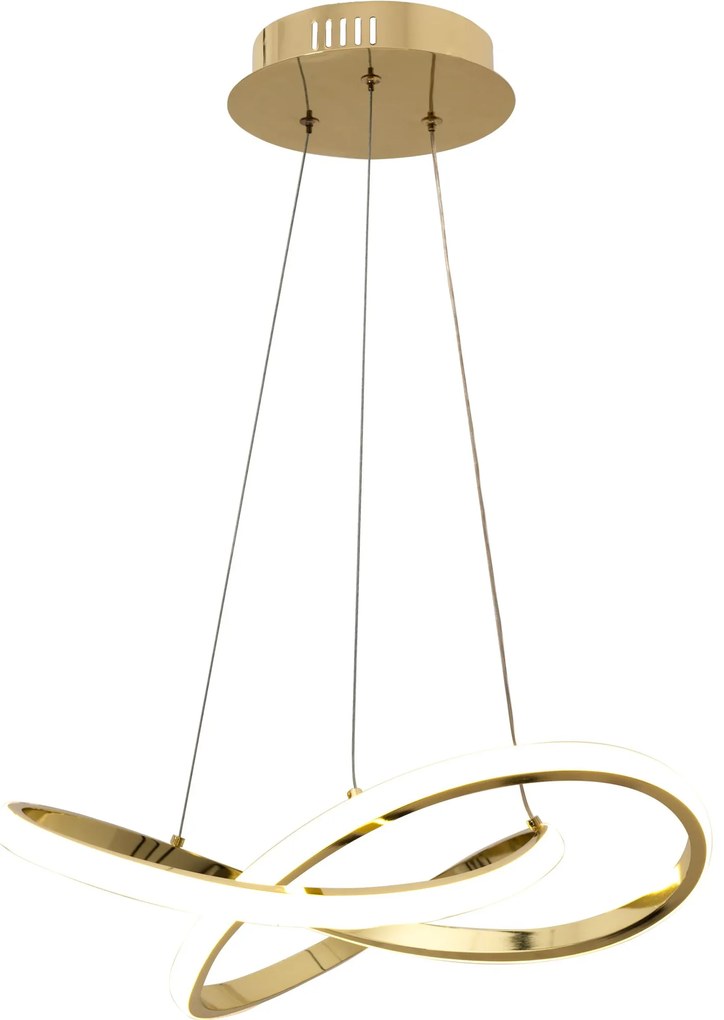 Lampada Da Soffitto Pensile Ring Moderno LED+Telecomando APP390-CP Oro