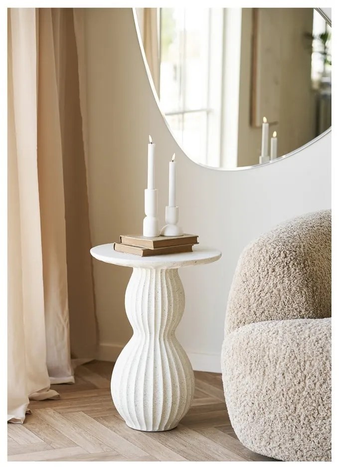 Tavolino rotondo in pietra ø 40 cm Newtown – House Nordic