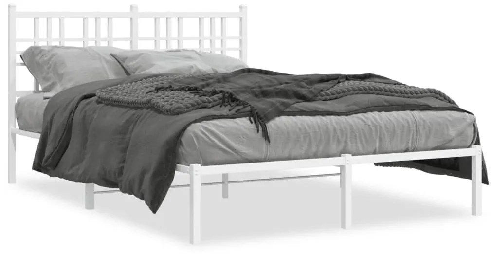 Giroletto Con Testiera Metallo Bianco 140x190 Cm /