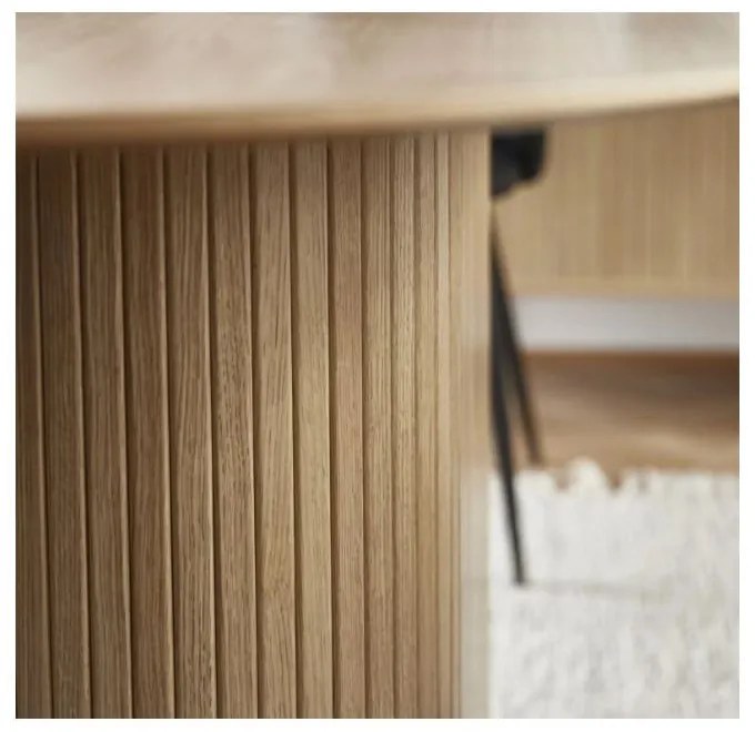 Tavolo da pranzo con piano in rovere 95x180 cm Nola - Unique Furniture