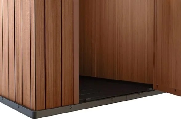 Casetta Da Giardino In Resina 125,8x184,5x205,1H Cm Darwin 4x6 Marrone Keter