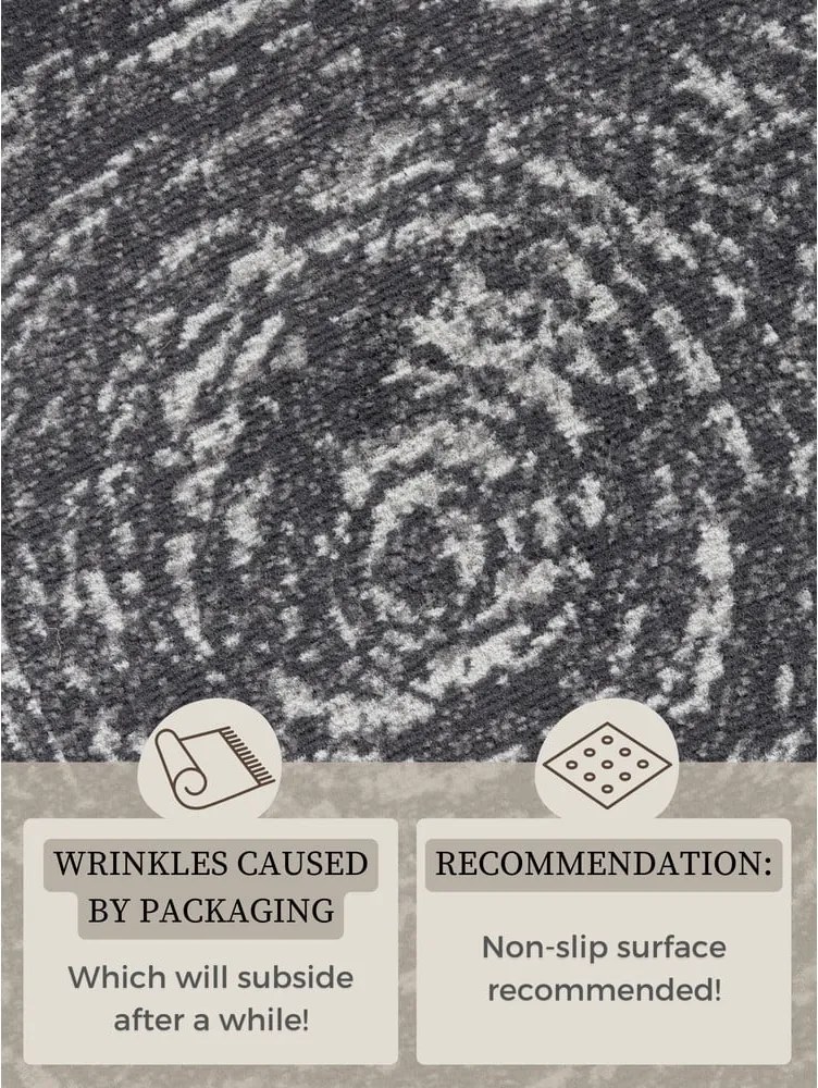 Tappeto rotondo grigio ø 120 cm Gloria Cavallo – Hanse Home