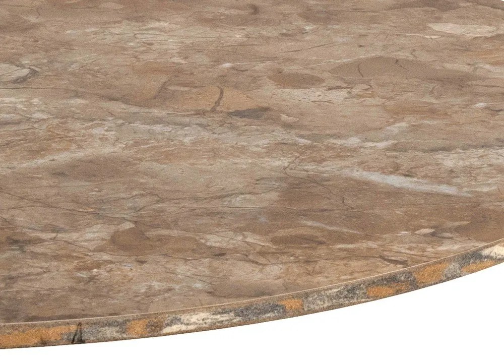 Tavolino da salotto rotondo marrone con piano in ceramica ø 60 cm Malta – Actona