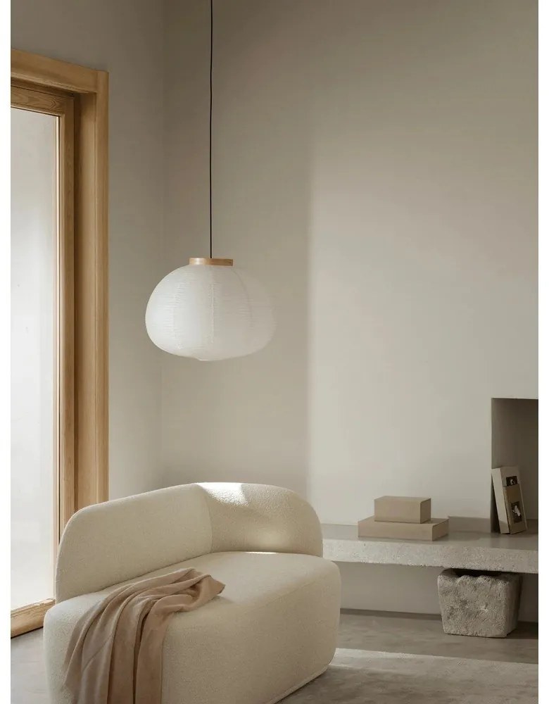 Lampadario bianco con paralume in carta ø 60 cm Kami – Blomus