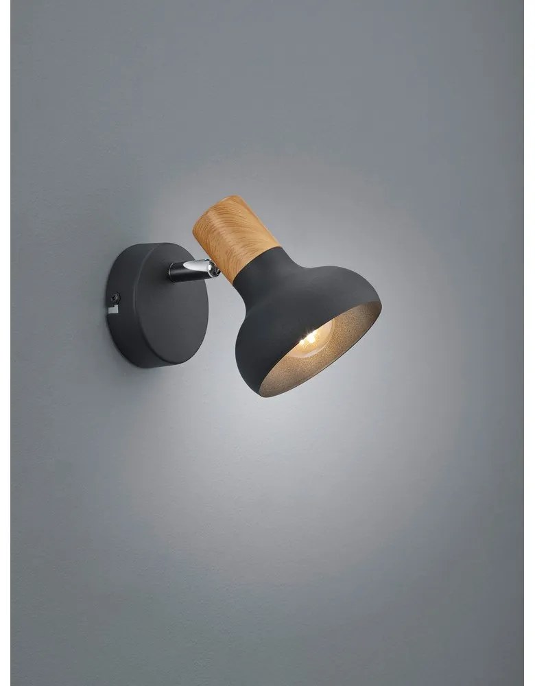 Lampada da parete nero opaco ø 10 cm Latika - Reality