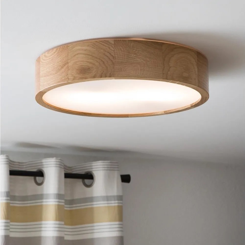 Brilagi - LED RGBW dimmerabile, plafoniera CARVALHO 2xE27/15W/230V Wi‑Fi rovere Ø 37,5 cm