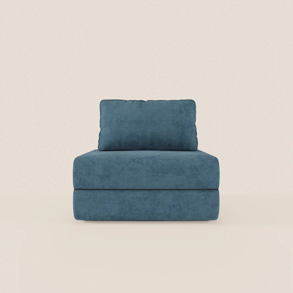 Rift poltrona letto con materasso alto 22 cm e memory foam - schienale mobile e tessuto smacchiabile T31