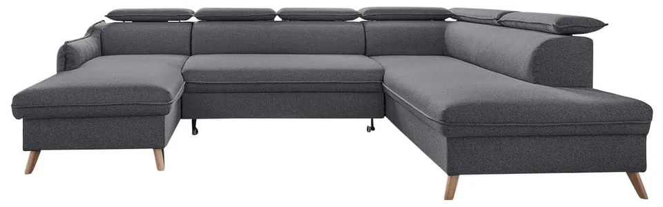 Divano letto angolare grigio scuro (angolo destro) Sweet Harmony - Miuform