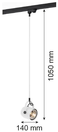 Argon 4312 - Lampadario per sistema a binario NET 1xE27/15W/230V bianco