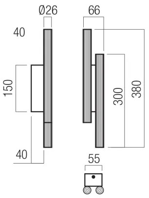 Redo 01-3852 - Applique LED da parete NIKOS 4xLED/4W/230V CRI 90 nero