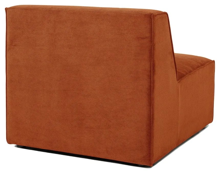 Modulo divano in velluto a coste arancione (parte centrale) Sting - Scandic