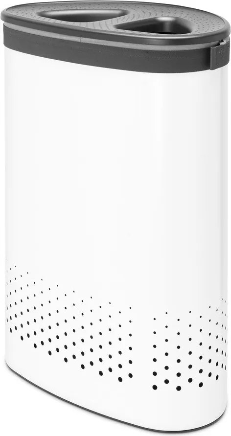 Cesto portabiancheria in metallo bianco 55 l Selector - Brabantia