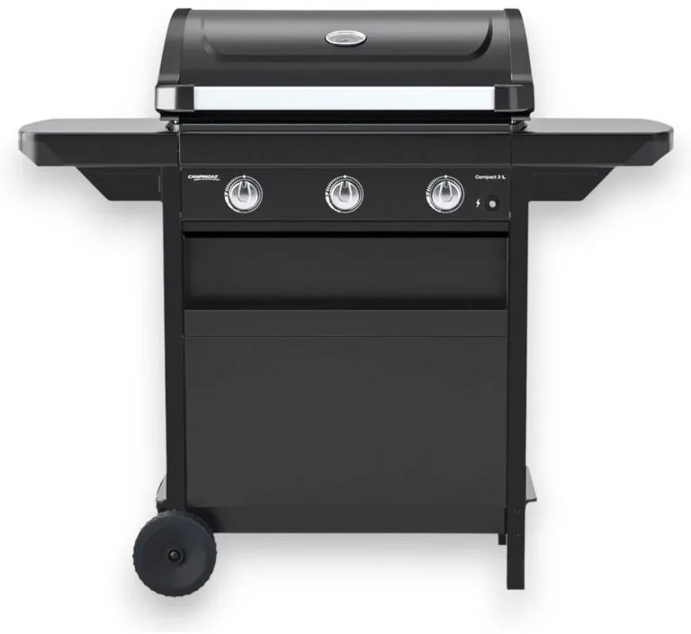 Barbecue a gas 3 bruciatori in acciaio forno con termometro e ripiani richiudibili COMPACT 3L