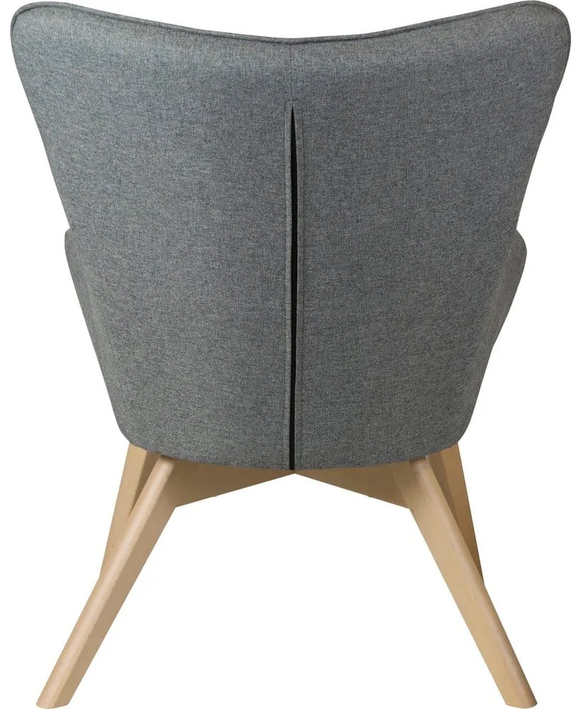 Poltrona con poggiapiedi grigia Niko – Ropez