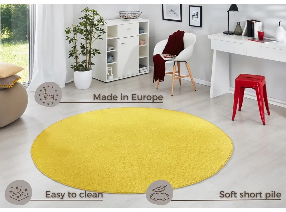 Tappeto rotondo giallo ø 133 cm Fancy - Hanse Home