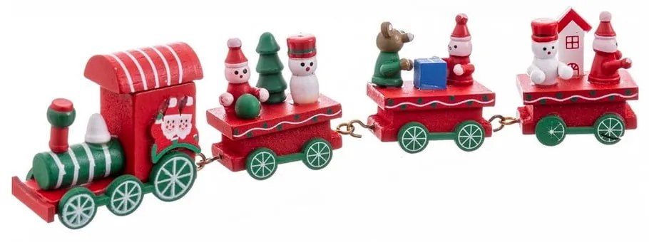 Statuetta natalizia in legno (altezza totale 7,5 cm) Locomotive – Casa Selección