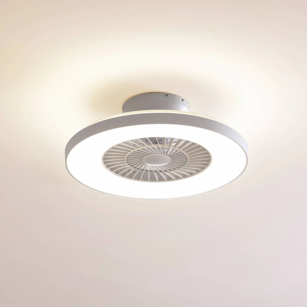 Lindby Smart LED ventilatore da soffitto Paavo, bianco, silenzioso, Tuya