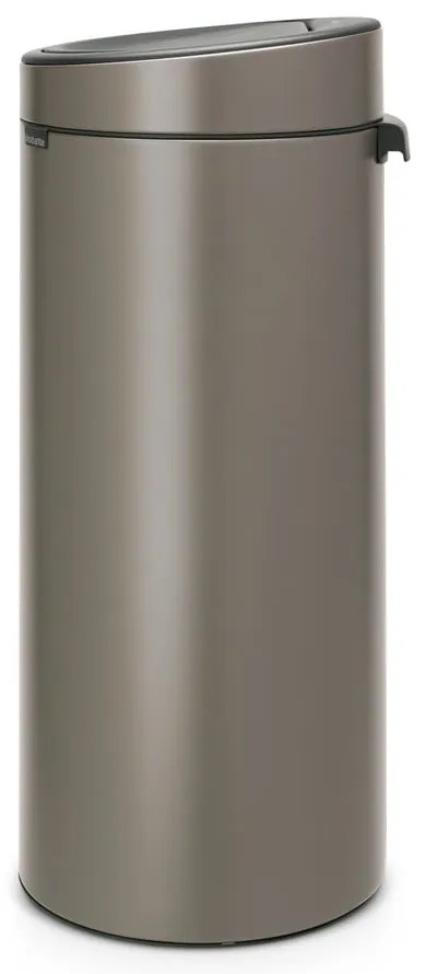 Bidone per rifiuti in acciaio grigio touch 30 l Touch Bin - Brabantia