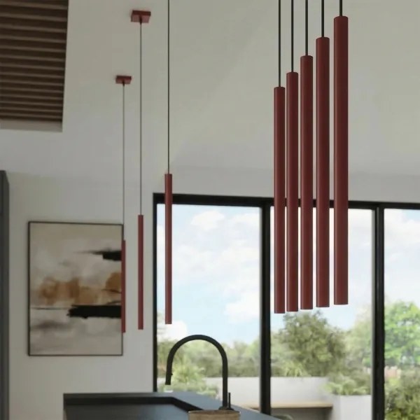 Sollux SL.2121 - Lampadario sospeso PASTELO su cavo 1xG9/8W/230V rosso