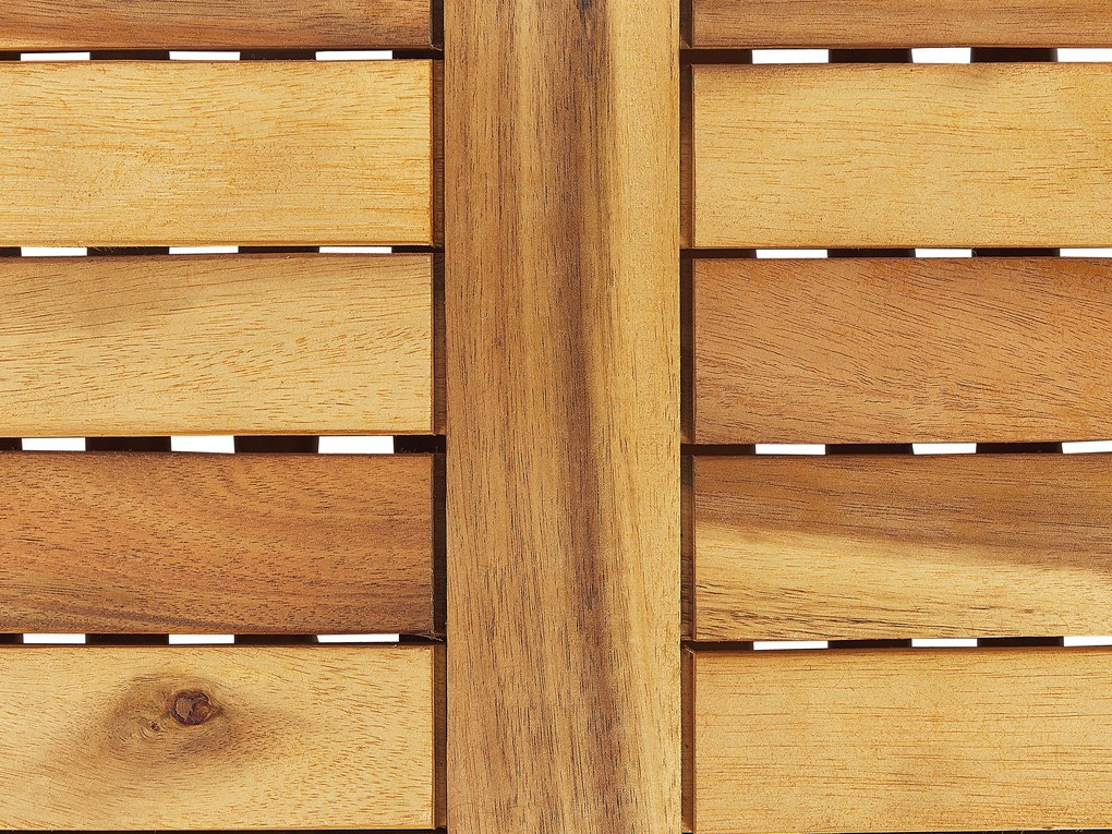 Cesta da giardino legno acacia chiaro 130 x 64 cm RIVIERA Beliani