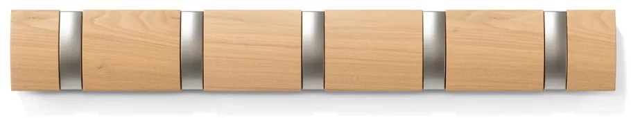 Appendiabiti da parete in legno di frassino in colore naturale Flip - Umbra