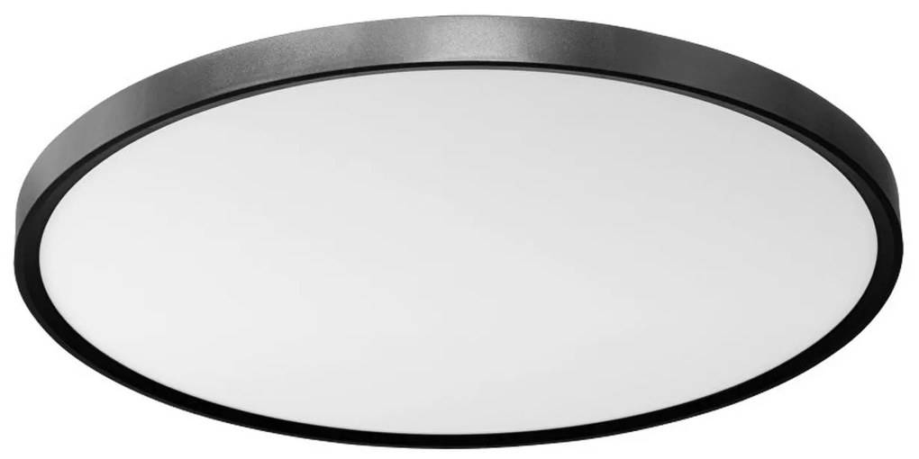 Plafoniera LED Rotonda 50W Slim CCT Bianco Variabile Ø600mm IP20 - Nera