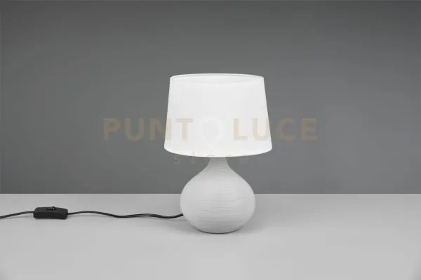 Martin lampada da tavolo base ceramica pera sfera cappuccino paralu...