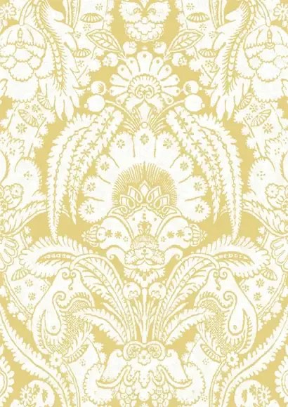Cole & Son Carta da parati Chatterton - French Yellow/ Ivory