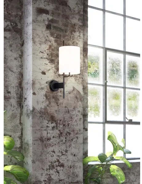 Applique TOKYO 1xE27/40W/230V nero/bianco