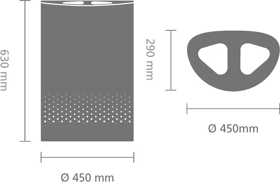 Cesto portabiancheria in metallo bianco 55 l Selector - Brabantia