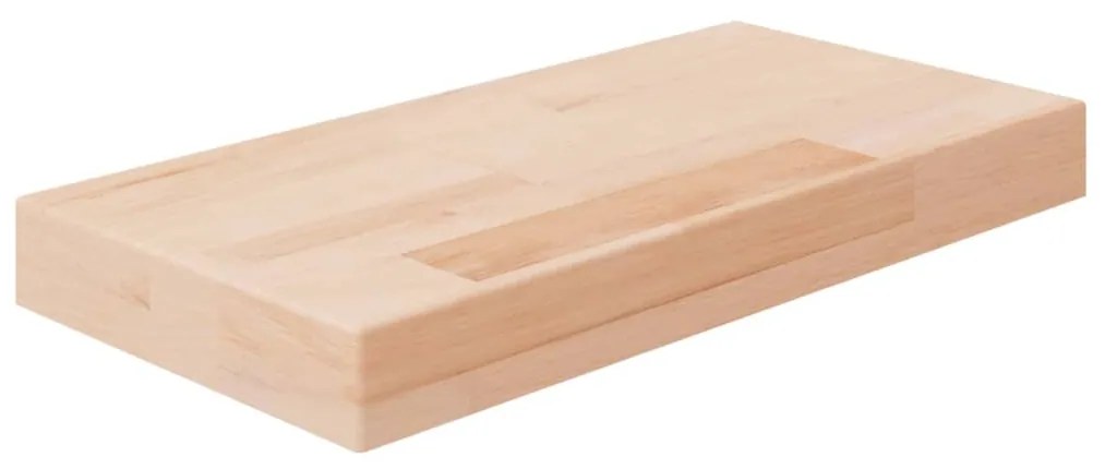 Ripiano 40x20x4 Cm Legno Massello Di Rovere Non Trattato /