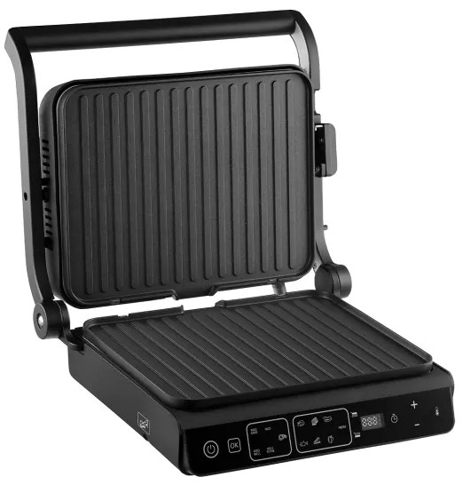 Concept ge3600 - Grill a contatto con sonda temperatura GLASS 2000W/230V nero