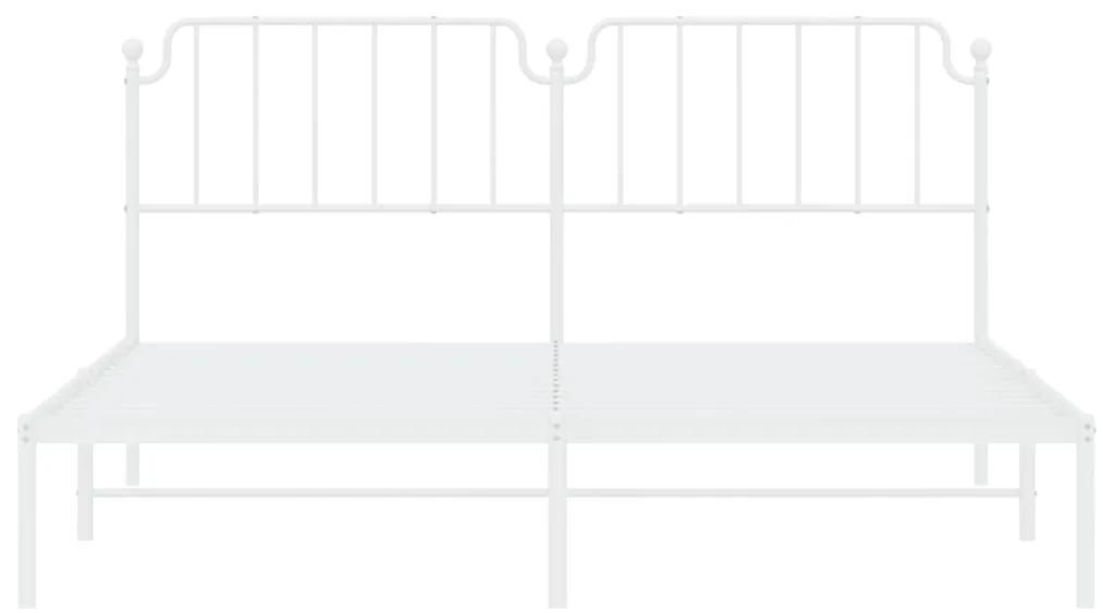 Giroletto con testiera metallo bianco 160x200 cm