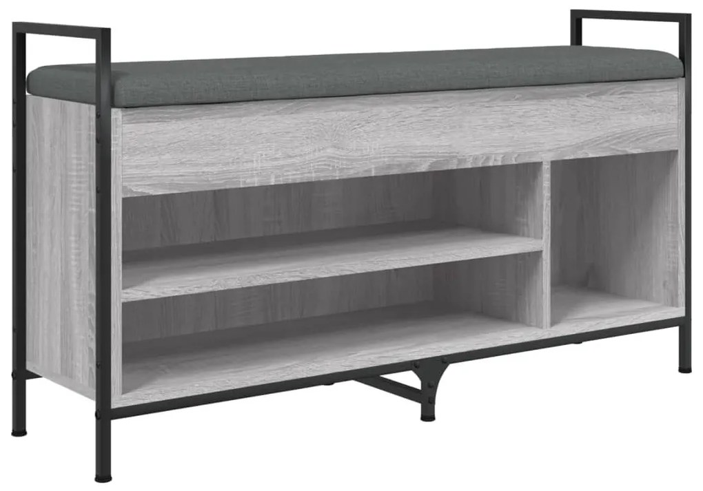 Panca porta scarpe grigio sonoma 105,5x32x57,5 cm