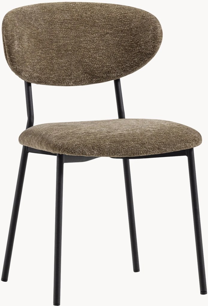 Set di 2 sedie da pranzo in ciniglia Kjeld