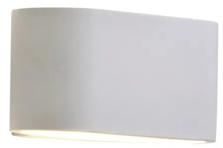 Applique da Parete LINEAR in Gesso Pitturabile G9 Materiale Gesso