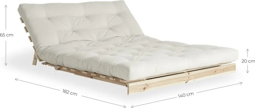 Divano letto color petrolio 140 cm Roots - Karup Design