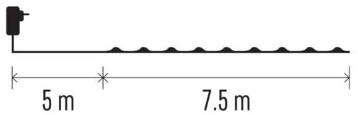 Catena LED da esterno 75xLED/12,5m IP44 multicolore