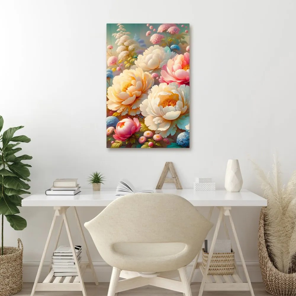 Quadro su tela – Giardino romantico con peonie