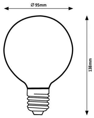 Rabalux 79147 - Lampadina LED FILAMENT G95 E27/7W/230V 2700K