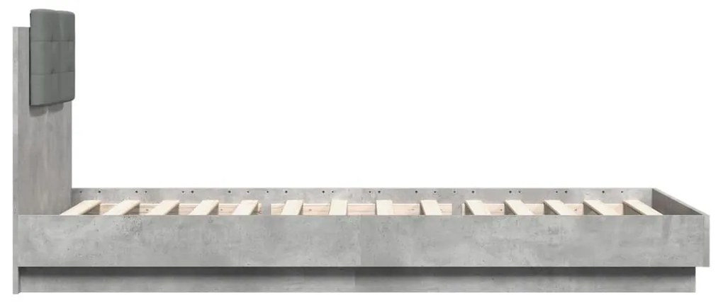 Giroletto testiera grigio cemento 90x200 cm legno multistrato