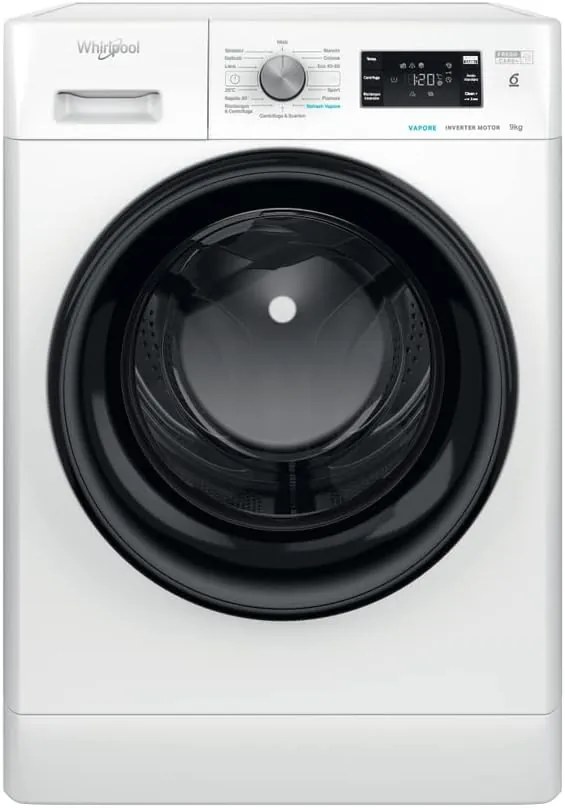 Lavatrice Whirlpool FFB D95 BV IT, 9 kg, Classe B, FreshCare+, 6° Senso