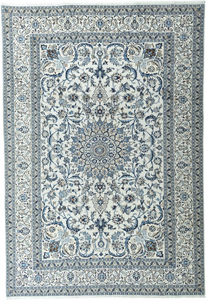 Nain Tappeto 360x240 Beige (Iran) Annodato A Mano