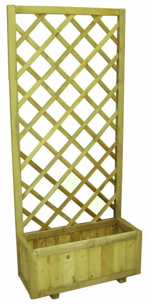 fioriera da giardino in legno di pino impregnato con griglia